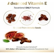 Premium Annatto Tocotrienol Supplement – Vitamin E Tocotrienols with DeltaGold – Tocotrienols Vitamin E 300 mg – Supports Liver, Immune & Heart Health - Delta + Gamma Tocotrienols (60 Liquid Capsules)