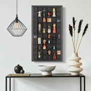 Gallery Solutions Black Wall-Mounted Curio & Shot Glass Display Case - 17x 32 Glass Door