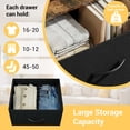 thumbnail image 6 of 3-Drawer Storage Dresser with Removable Fabric Bins, Stylish Wood Grain Print Organizer for Bedroom Closet Living Room Entryway, Space-Saving Easy Assembly, 6 of 7
