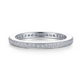 thumbnail image 4 of Lafonn Classic Sterling Silver Bonded with Platinum Simulated Diamond Stackable Ring (0.46 CTTW), 4 of 5