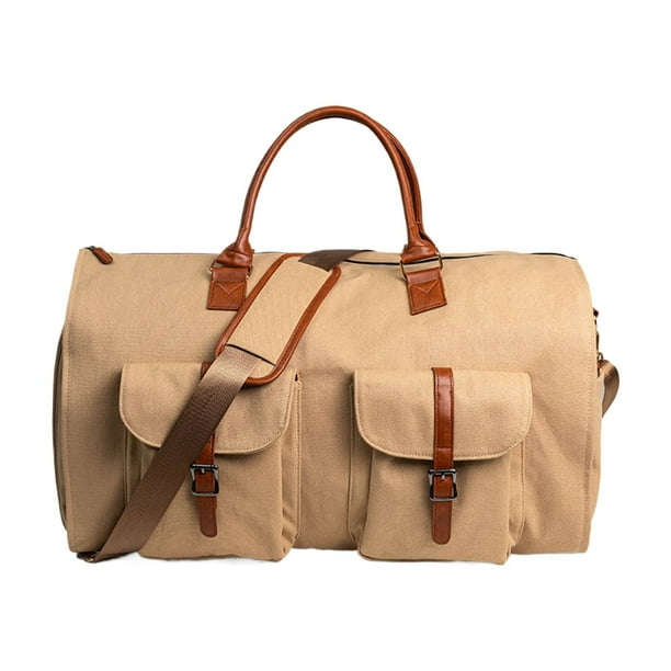 Sonducket Maleta colgante 2 en 1 para viajes de negocios, materiales impermeables y resistentes al desgaste, Convertible Envolturas para manijas de equipaje Marron oscuro