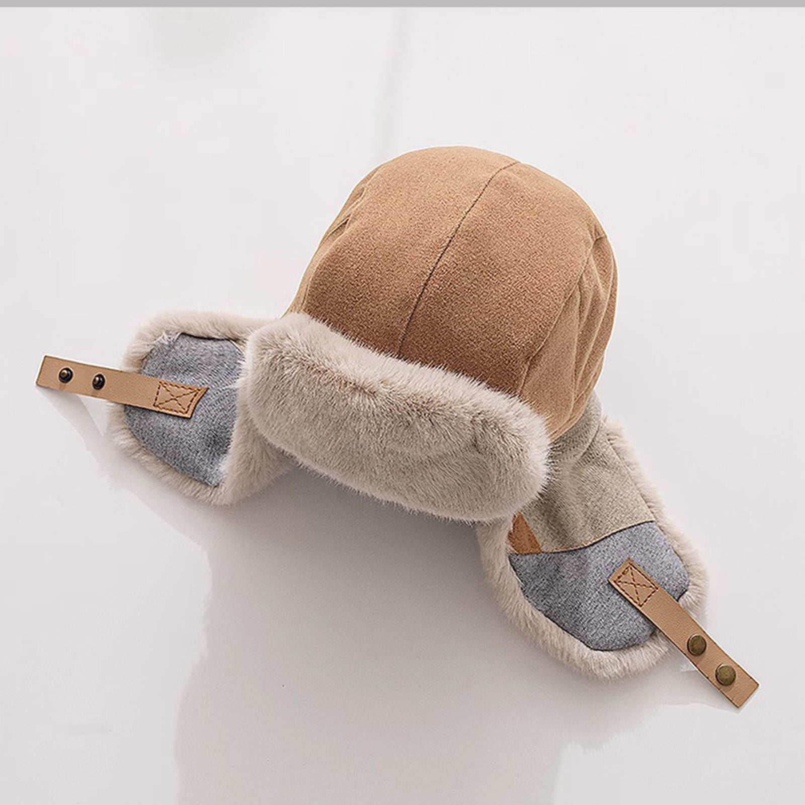 Cold Weather Hats for Men Women Russian Hat with Earflap Boys Fleece Sherpa Lined Windproof Thermal Warm Cap for Outdoor Hunting Motorcycle