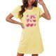 thumbnail image 4 of Camisón corto de talla grande para mujer, camisón de manga corta con estampado de pecho a la moda, camisón para mujer, 4 of 5