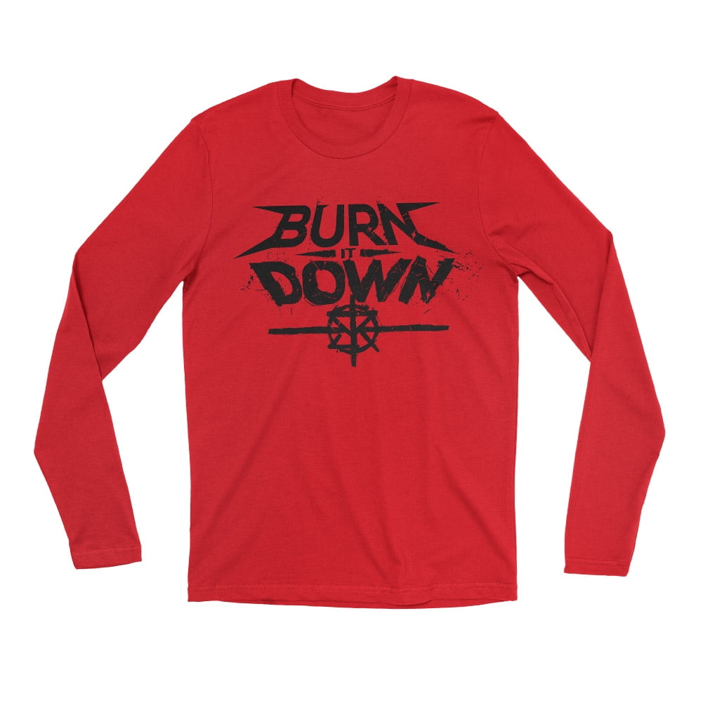 Official WWE Authentic Seth Rollins "Burn it Down" Long Sleeve TShirt