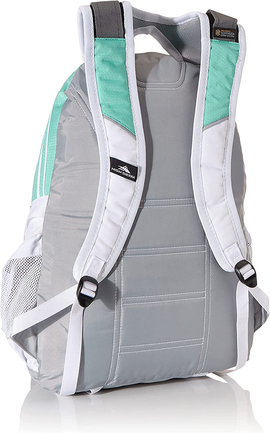 High Sierra Loop-Backpack, School, Travel, or Work Bookbag with tablet-sleeve, Aquamarine/White/Ash, One Size - image 4 of 6