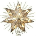 thumbnail image 4 of Kurt Adler 7 Point Natural Capiz Star Lighted Tree Topper, Gold, 4 of 4
