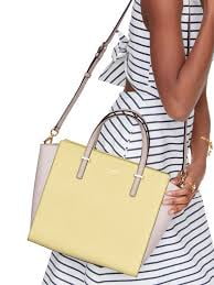 Kate spade cedar street Hayden Large Saffiano Leather tote, lemonade