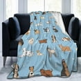 thumbnail image 4 of Kids Cute Dogs Puppies Print Cartoon Throw Blanket for Boys and Girls 50"X40" Blanket with Dogs on It Suitable for All Season, 4 of 4