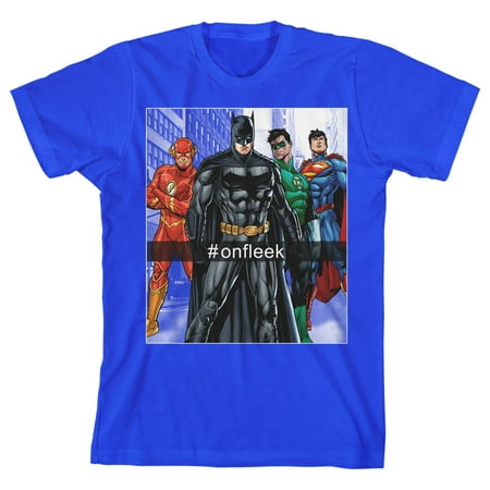 Justice League #OnFleek Boy s Royal Blue T-shirt-M
