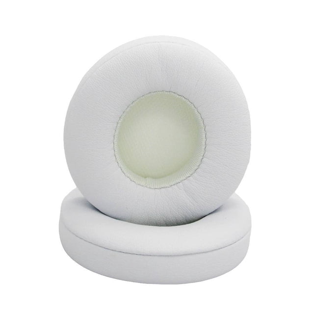 ziyahi Coussin d'Oreille en Cuir pour Casque Réduction de Bruit Coussinets de Jeu Remplacement en Éponge pour Studio Solo 2 Compatible Bluetooth Blanc
