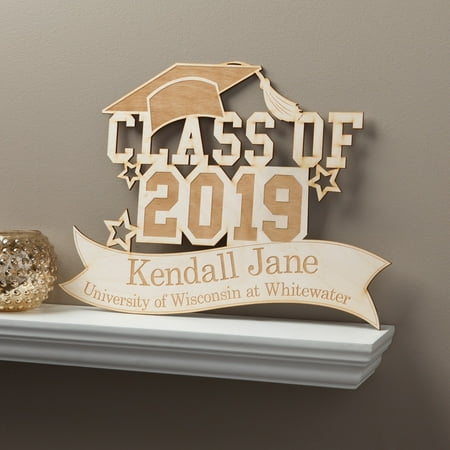Class of 2019 Personalized Wood Graduation Plaque