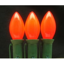 25Pack 7 Watt C7 Ceramic Red Incandescent Light Bulb, Candelabra Base