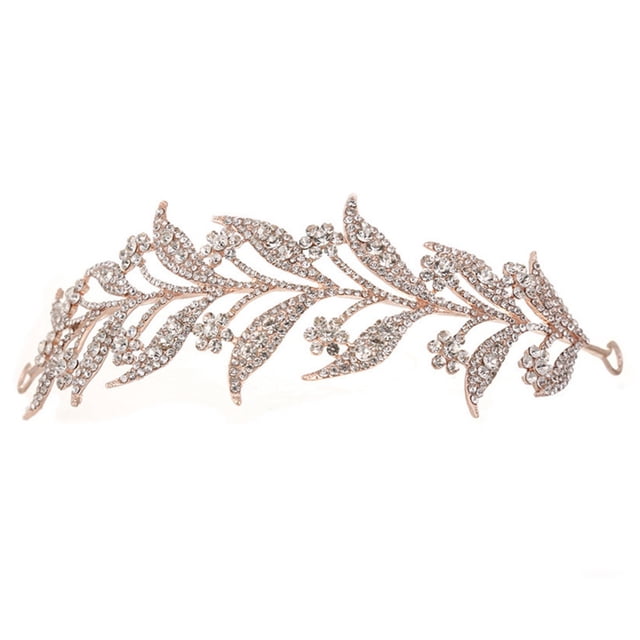 Mariage Bandeau Mode Cristal Fleur Feuilles de Mariée Coiffe Couronne de Cheveux
