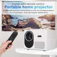 thumbnail image 2 of Mini proyector portátil para el hogar, proyector pequeño para teléfono, proyector de vídeo 1080 de alta definición con enchufe estadounidense, 2 of 7