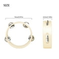thumbnail image 3 of URTERYSER Wood Round Single Row Tambourines Handheld Percussion 6inch Tambourine Musical Instrument for Adults, Kids Color B, 3 of 8