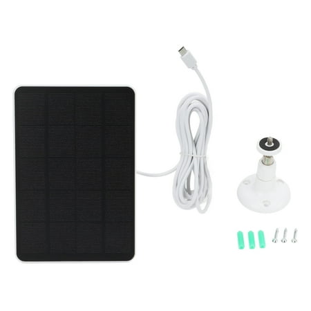 

5V 4W Solar Panel Monocrystal Silicon Low Power Consumption Solar Charger White for Security Protection Monitoring