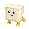 thumbnail image 1 of QualitChoice Rotho Kitchen Trash Bin Silent Opening And Closing Mini Modeling Abfalleimer Mit Deckel Mülleimer milky white DIYceiling12LBow Tie, 1 of 6