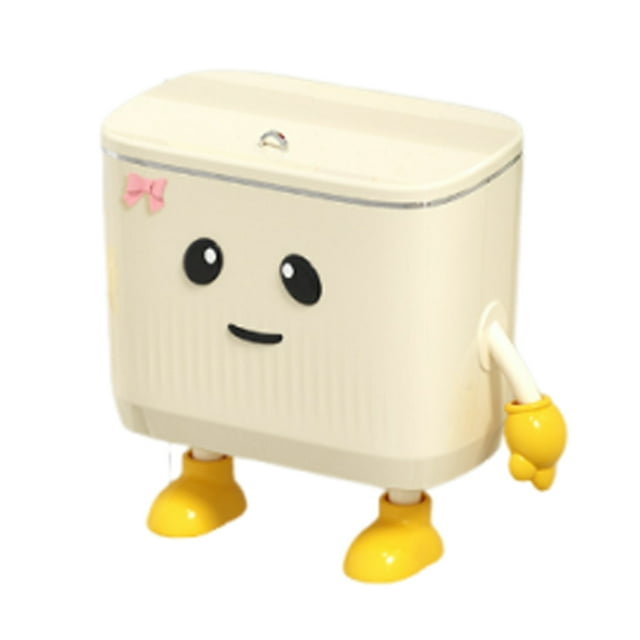 QualitChoice Rotho Kitchen Trash Bin Silent Opening And Closing Mini Modeling Abfalleimer Mit Deckel Mülleimer milky white DIYceiling12LBow Tie