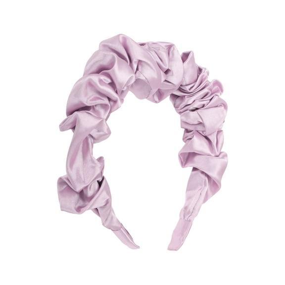 Unique Bargains 1 Pc Headband Faux Silk Pleats Hair Accessories for Women Purple