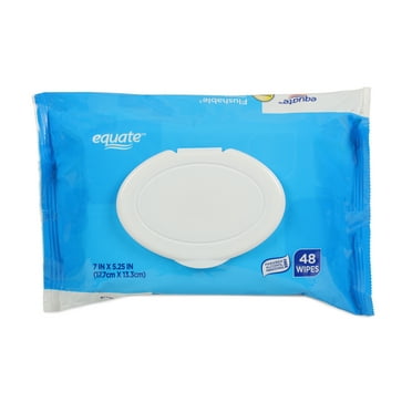 Equate Flushable Wet Wipes, Fresh Scent, 48 Wipes, Compare to Cottonelle®
