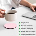 thumbnail image 3 of Pink White Stripes Coasters Set of 6, Absorbent Coasters for Drinks, Simple Geometric Modern Monochrome Coaster for Desk Coffee Table Protection, Home Decor House Warming Gifts 4", 3 of 8