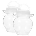 thumbnail image 4 of DINHEAROM Transparent Pickle Jar Modern Style For Family Users 2Pcs 1L, 4 of 8
