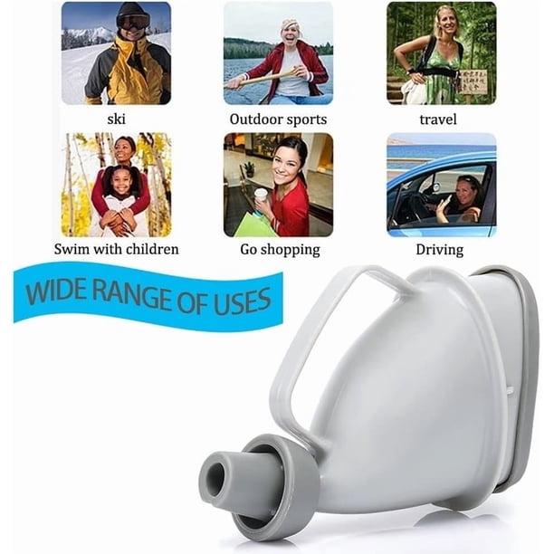 Urinoir Portable Unisexe 1000 Ml – Anti-fuite, Robuste, Pour Camping, Voyage Ou Voiture, Adapté Aux Hommes, Femmes Et Enfants