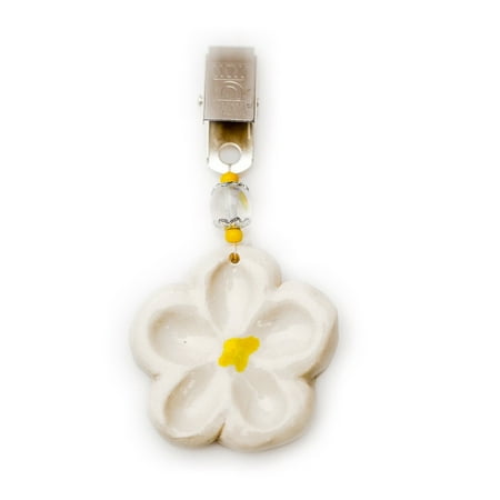 - Essential Oil Diffuser Aromatherapy Car Diffuser Hand Made TerraCotta White Flower by Izzybell Jewelry