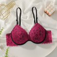 thumbnail image 6 of Scalloped Floral‑Lace Bra for Women Underwire Support Thin Breathable Push‑Up Casual Underwear, 6 of 8