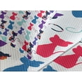 thumbnail image 4 of Ambesonne Kitten Quilted Bedspread Set 3 Pcs, Cats Flowers Colors, Queen Size, Multicolor, 4 of 5