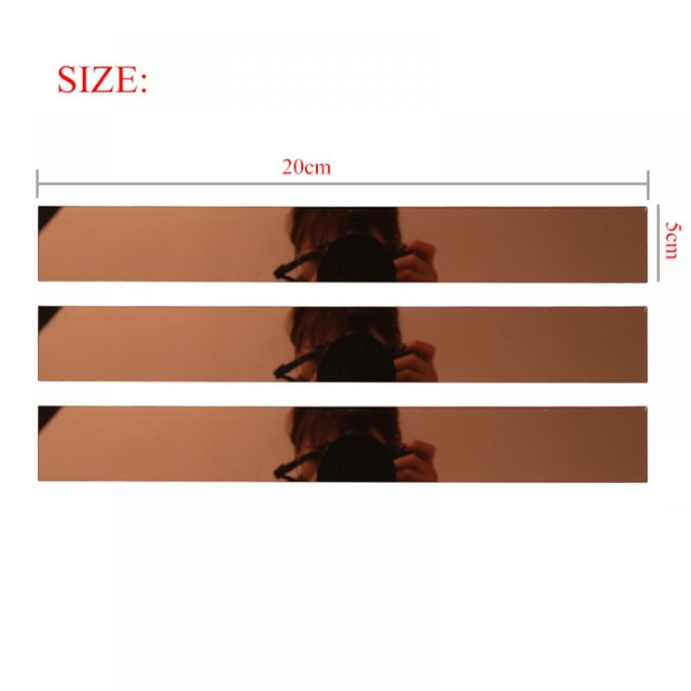 10Pcs/Set Striped Design Mirror Stickers Self Adhesive Removable