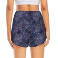 thumbnail image 3 of Picia Watercolor Indigo Pattern Women's 2 in 1 Athletic Running Shorts High Waisted Workout Casual Gym Sweat Shorts with Comfy Liner Zipper Pockets-Medium, 3 of 9