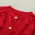 thumbnail image 3 of Cardigans à Manches Longues pour Bébé Fille, Veste à Boutons avec Pompons, 3 of 6