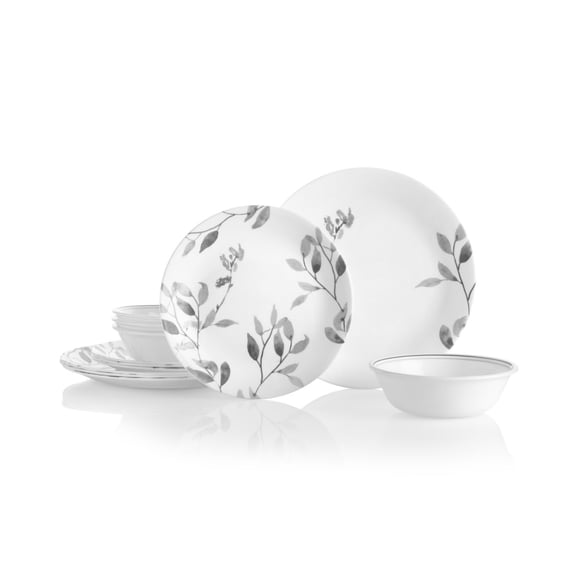 12 Pc. Dinnerware Set, Service for 4, Lightweight and Stackable