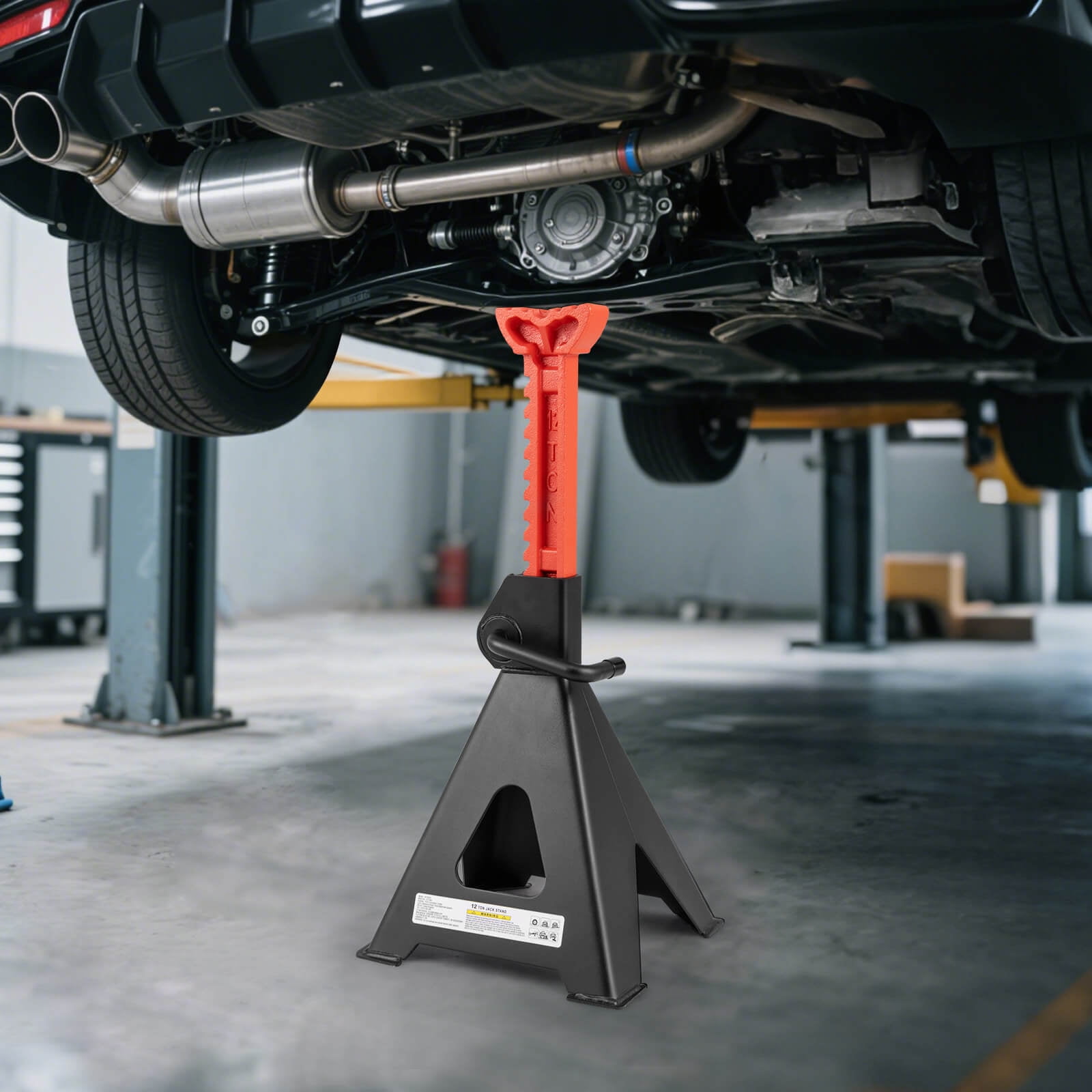 Costway Jack Stands Pack of 2 with Handle Lock & Adjustable Height for Lifting SUV, Sedan
