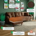 thumbnail image 3 of Sala Modular Sofá Cama Reversible De Velvet Chocolate Beehive Memory Foam Modelo Aventus, 3 of 8