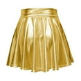 thumbnail image 2 of Jdlsppl Women's Sexy Mini Skirt Hippie High Waist Halloween Summer Short A Line Costume Fall Pleated Skirts Golden Large, 2 of 3