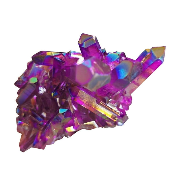 Amatista natural de cuarzo morado transparente, electrochapado, ideal como regalo. Aproximadamente 200 gramos
