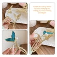 thumbnail image 3 of BESTYASH Non Slip Sky Blue Metal Fishtail Hair Claw Clip for Thick Hair Daily Wear, 3 of 8
