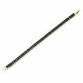thumbnail image 4 of Gold-Tone Brass Cubic Zirconia Link Chain Smooth Tennis Bracelet Black T166, 4 of 5