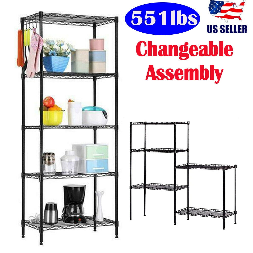 5Shelf Storage Shelves Heavy Duty 5 Tiers Standing Shelving Units