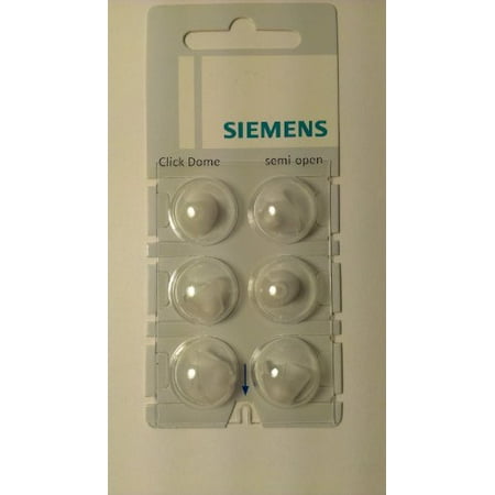 Siemens Manual - Siemens Click Dome Semi Open For RIC Hearing Aids - 6 Domes Each