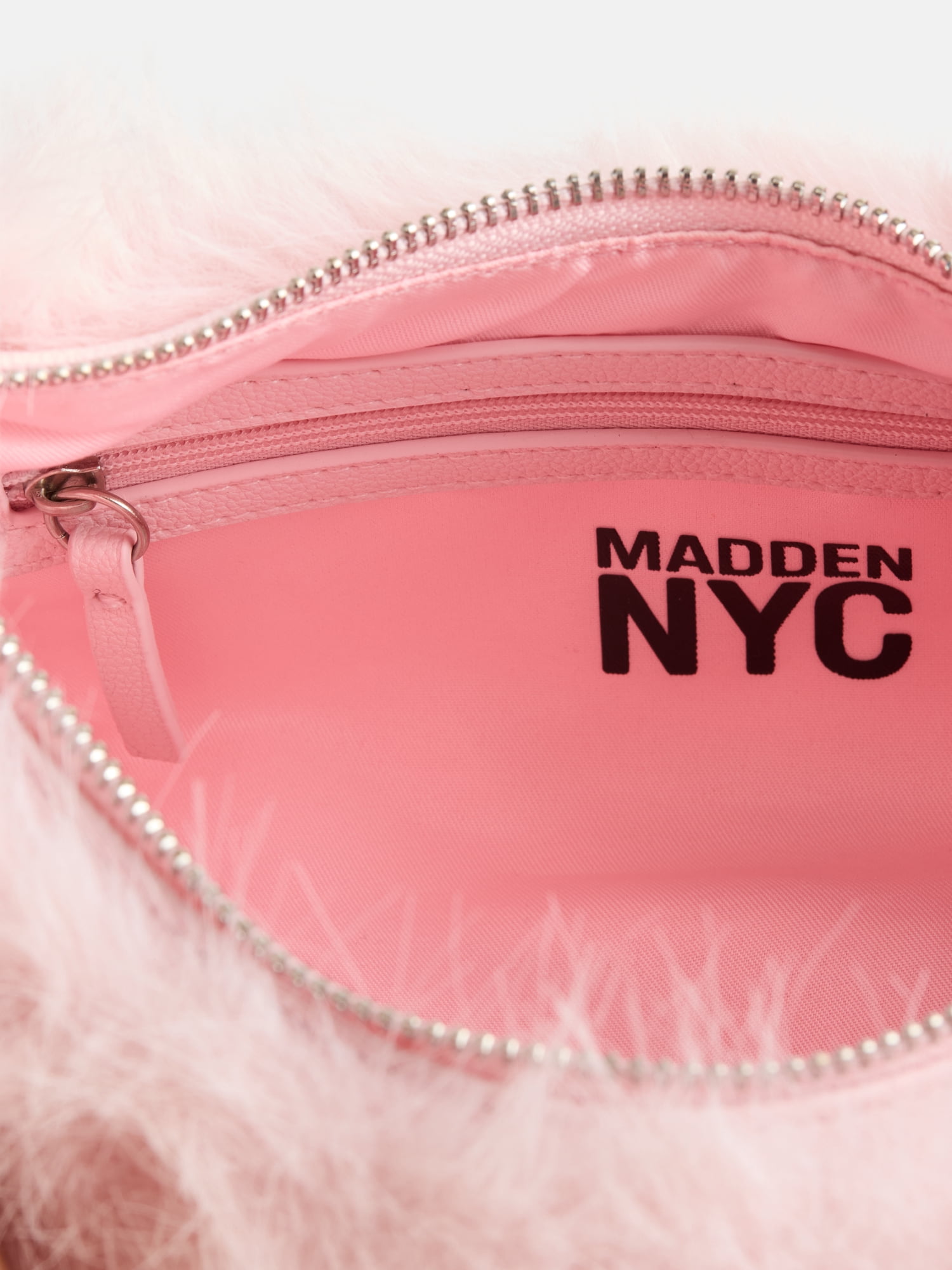 Madden NYC Women's Faux Fur Shoulder Bag, Pink