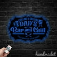 thumbnail image 2 of Handmadetneonsign Dad's Bar And Grill Metal Wall Art, Bar BBQ Metal Sign Wall Decor, Bar Metal Decor, 2 of 5