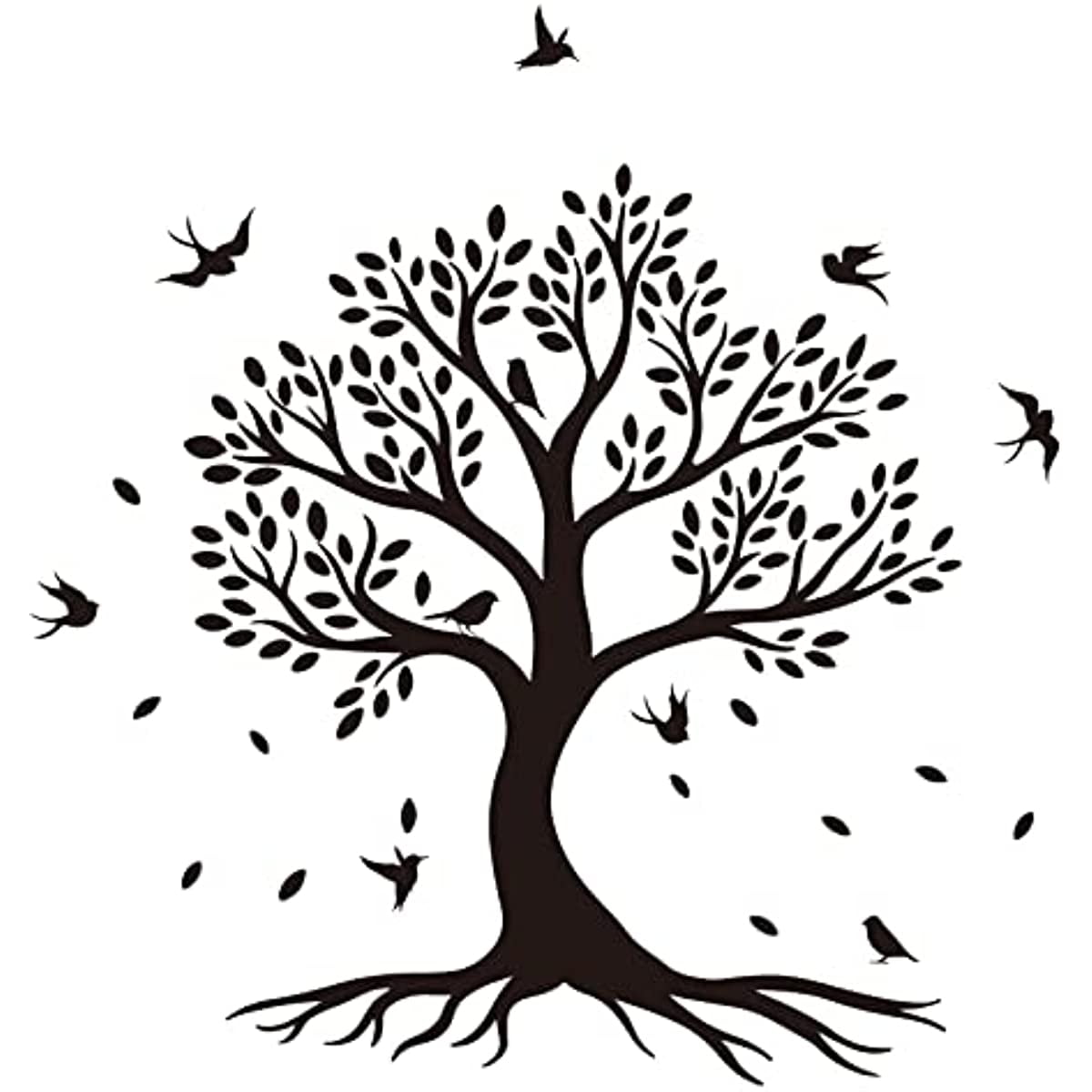 Tree of Life Wall Decal Family Tree Wall Stickers Birds Branches on a