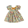 thumbnail image 3 of Kiapeise Toddler Baby Girls Summer Dress Short Sleeve Dress Flower Print Dress, 3 of 6