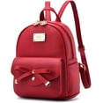 thumbnail image 1 of LHSHID Girls Bowknot Cute Leather Backpack Mini Backpack Purse for Women, 1 of 7