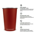 thumbnail image 5 of DrinkTanks Session 16 oz Stainless Steel Pint Cups Set of 3, 5 of 5