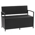 thumbnail image 4 of CorLiving Banc de Rangement en Osier/rotin Noir pour Patio Parksville, 4 of 12