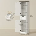 thumbnail image 3 of HOMCOM Armoire de 65 Pouces, Armoire de Rangement pour Salle de Bain avec Tablettes et Tiroir, 3 of 10